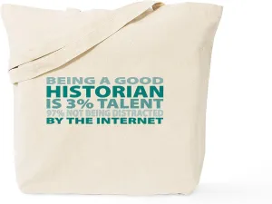 CafePress Good Historian Tote Bag Reusable Natural Beige Canvas Shopping Bag