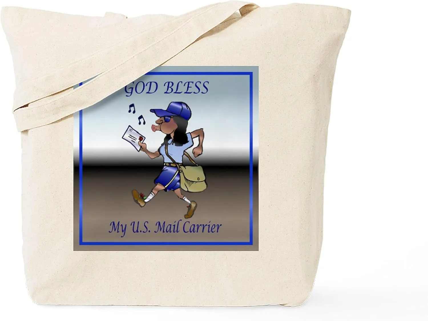 CafePress Mail Carrier Tote Bag Reusable Natural Beige Canvas Shopping Bag