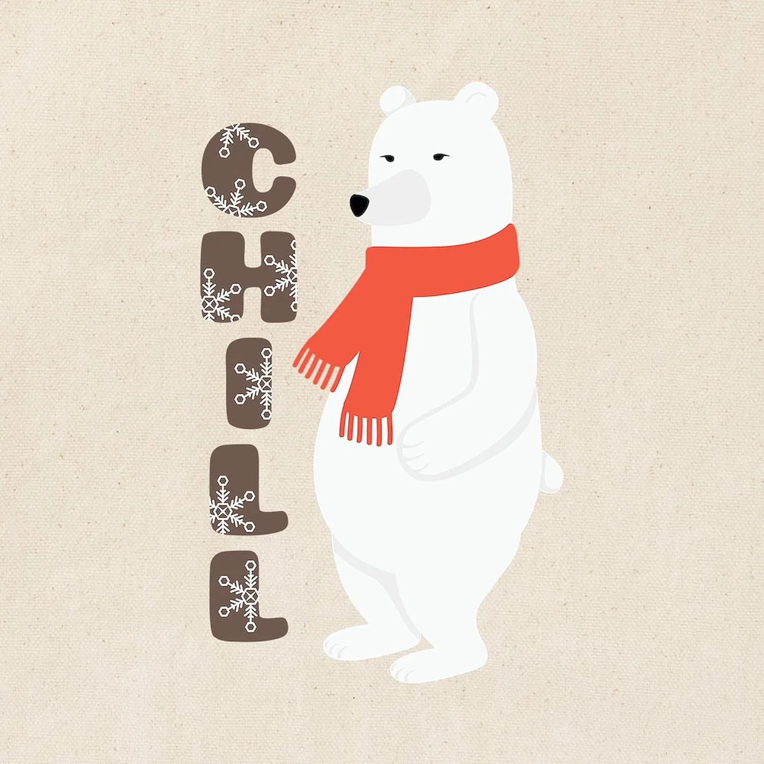 CafePress Polar Bear Chill Tote Bag Reusable Natural Beige Canvas Shopping Bag