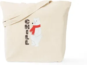 CafePress Polar Bear Chill Tote Bag Reusable Natural Beige Canvas Shopping Bag