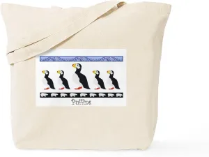 CafePress Puffin Tote Bag Natural Canvas Tote Bag, Reusable Shopping Bag
