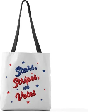 CafePress Stars, Stripes, And Votes Medium Tote Bag Polyester Tote Bag 16"x16"