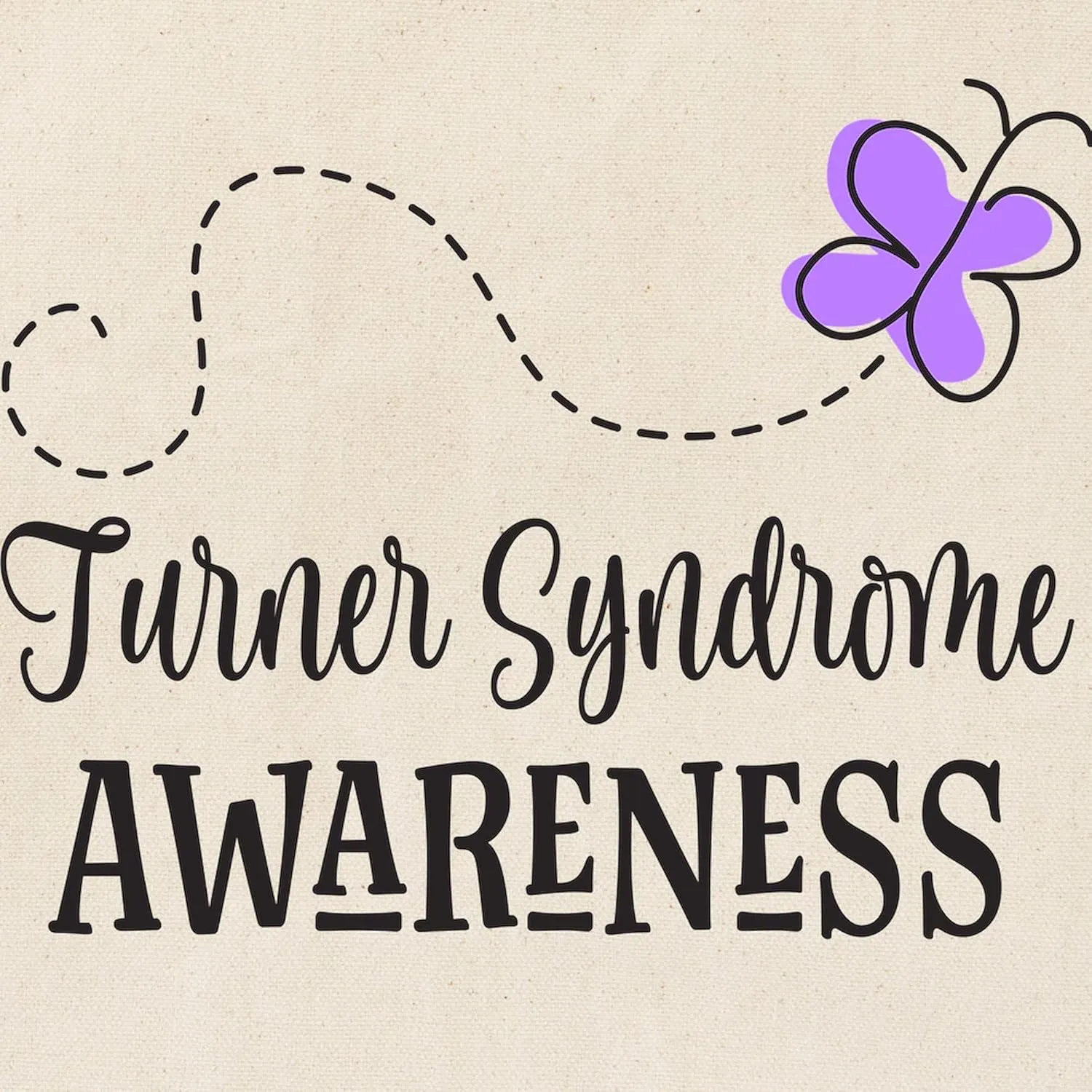 CafePress Turner Syndrome Awareness Reusable Natural Beige Canvas Shopping Bag