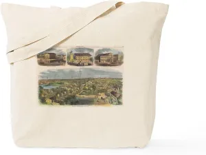 CafePress Vintage Pictorial Map Of Richmond Virgini Tote Bag Reusable Natural Beige Canvas Shopping Bag