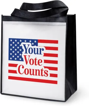 CafePress Your Vote Counts Reusable Collapsible Grocery Bag