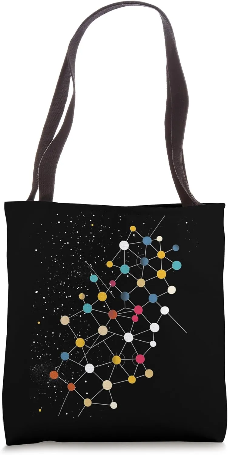 Caffeine Molecule Tote Bag
