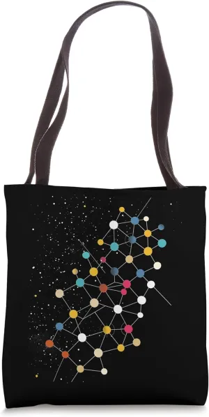 Caffeine Molecule Tote Bag