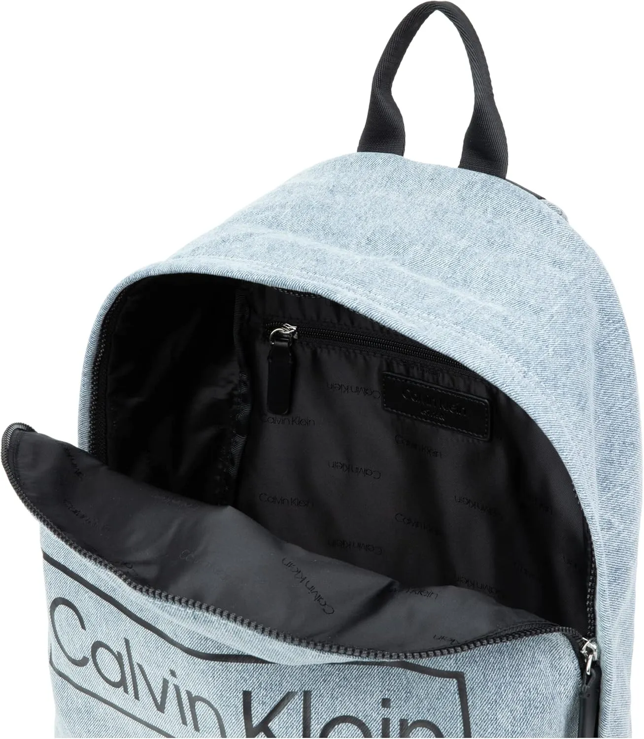 Calvin Klein Landon Zip Around Backpack, Denim Combo,One Size