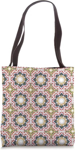Canada Coat of Arms Theme Coss Geometric Tile Pattern Tote Bag