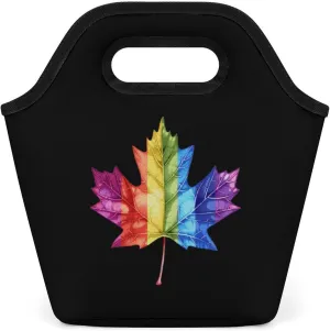 Canada Leaf LGBT Prideful Reusable Grocery Bags Portable Lightweight Waterproof Shopping Tote Bag