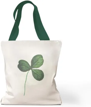 Canvas Tote Bag for Women Green Shamrock St Patrick's St Patty Irish Ireland Beach Bags for Women