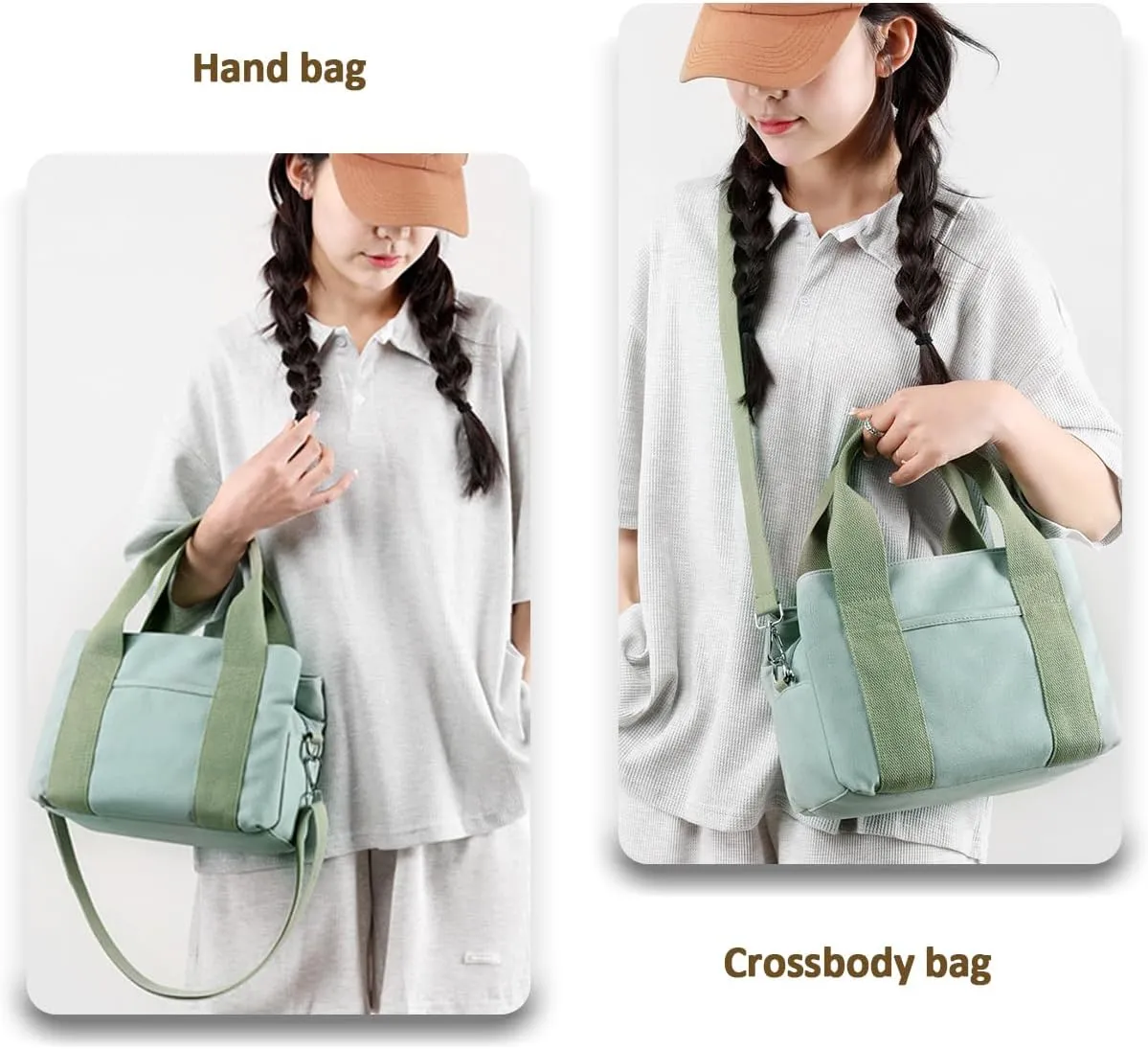 Canvas Tote Bags for Women Shoulder Hobo Bags Handbags Purse Big Satchel Purses Multi-pockets Casual Work Bags 2023