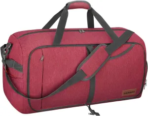 Canway 115L Travel Duffel Bag, Foldable Weekender Bag with Shoes Compartment for Men Women Water-proof & Tear Resistant