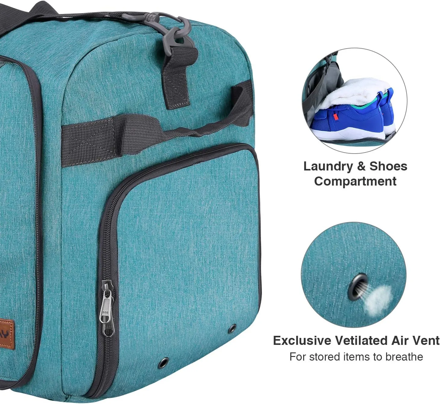 Canway 115L Travel Duffel Bag, Foldable Weekender Bag with Shoes Compartment for Men Women Water-proof & Tear Resistant