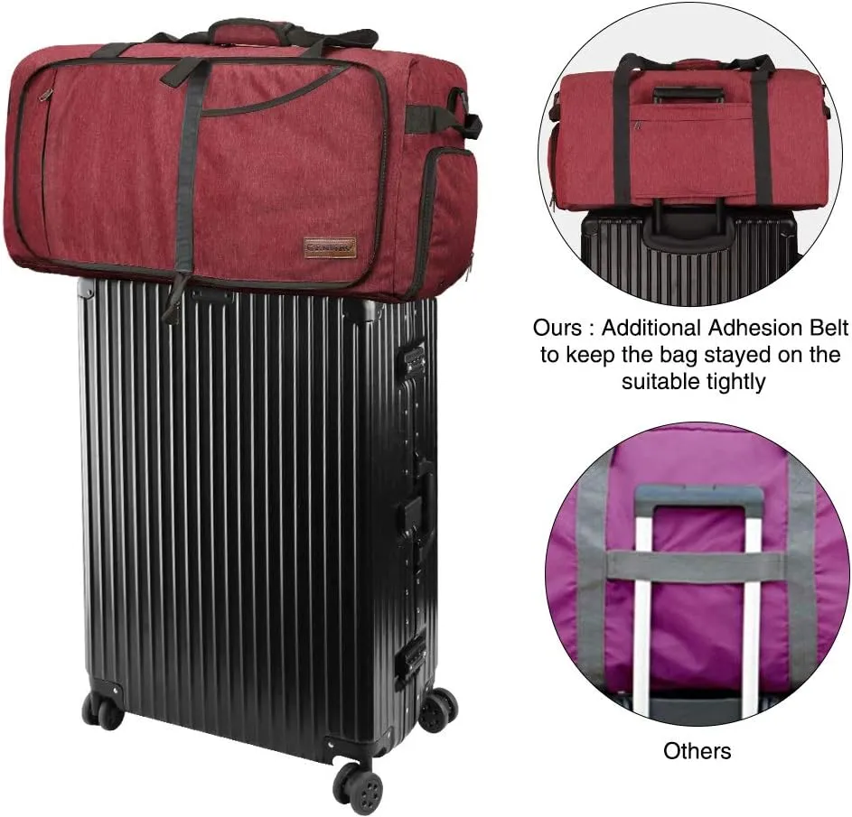 Canway 115L Travel Duffel Bag, Foldable Weekender Bag with Shoes Compartment for Men Women Water-proof & Tear Resistant