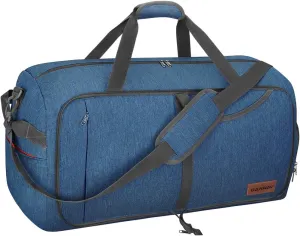 Canway 85L Travel Duffel Bag, Foldable Weekender Bag with Shoes Compartment for Men Women Water-proof & Tear Resistant