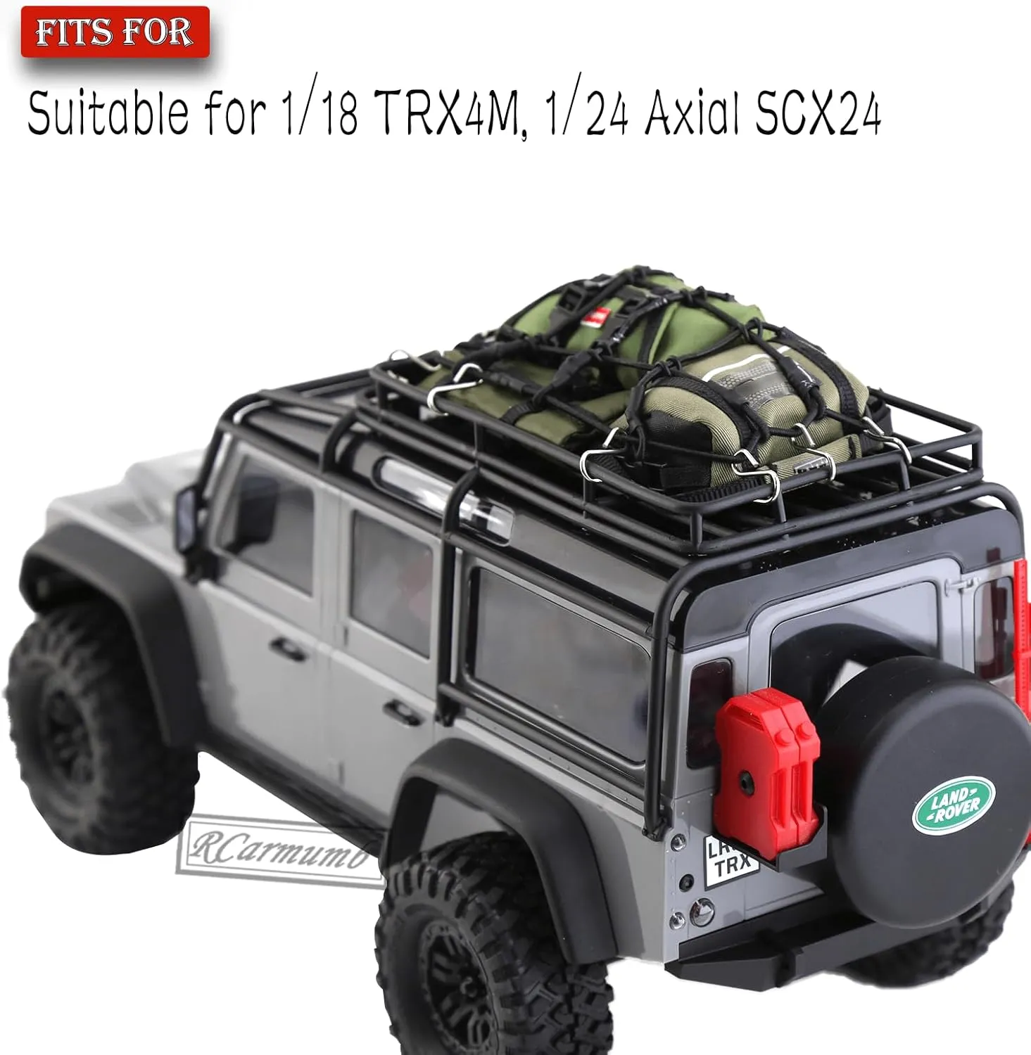Car Roof Decoration Simulation Sleeping Bag Luggage Net Luggage Bags Upgrades Part for 1/18 Trx4m 1/24 Axial SCX24,Simulation Sleeping Bag Luggage Bag Luggage Net(Black Pitch Green)