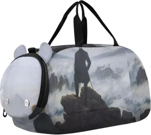 Carry on Duffel Bag Boys Overnight Bags Toddler Duffle Bags for Traveling Tote Sports Duffle Bag Caspar David Friedrich Wanderer Sea Fog