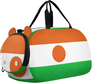 Carry on Duffel Bag for Boys Overnight Weekender Duffel Niger Flag Girls Tote Duffle Bags Travel Kids Luggage Sports Bag