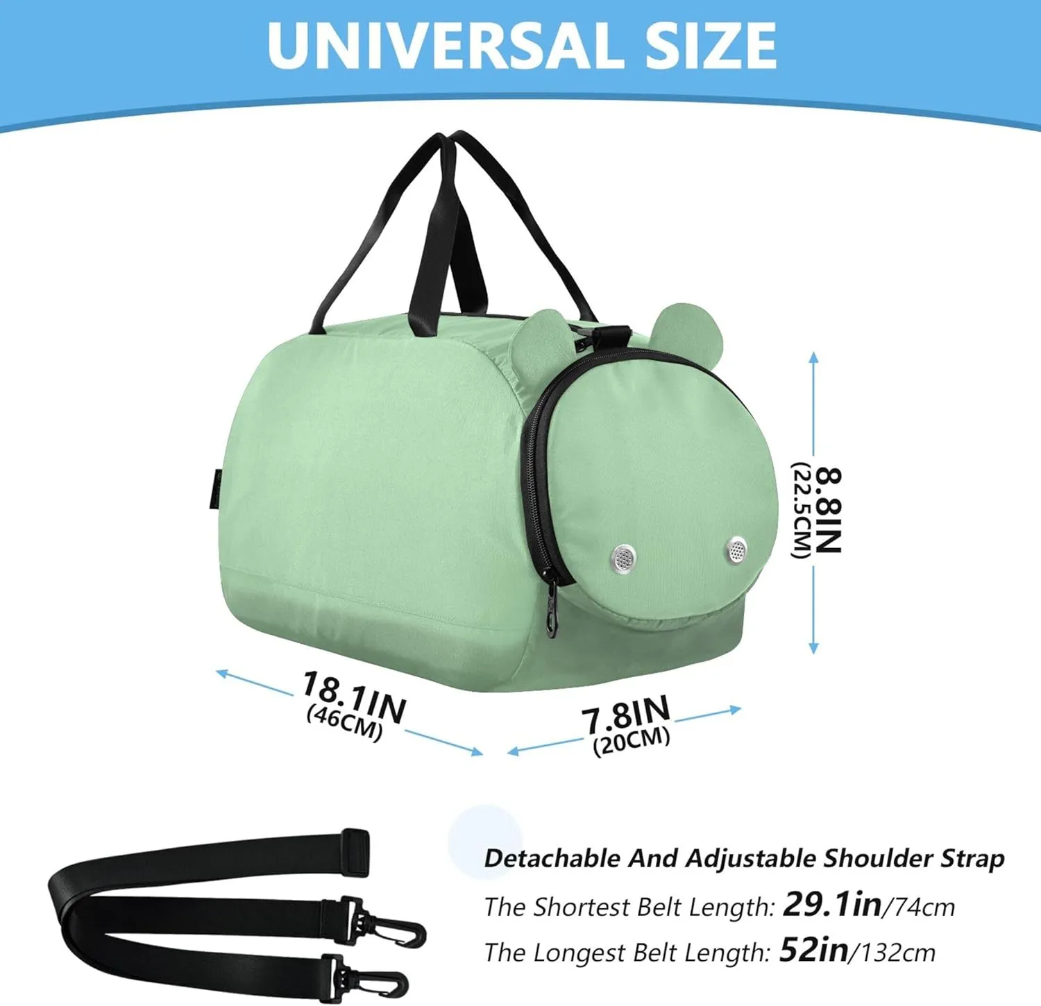 Celadon Travel Duffle Bags Girls Tote Weekender Overnight Gym Kids Luggage Carry on Duffel Bag Boys