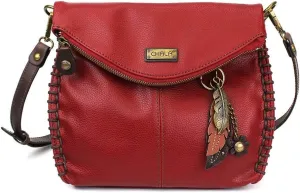 Chala Charming Crossbody Bag Shoulder Handbag With Flap Top and Zipper -Pewter