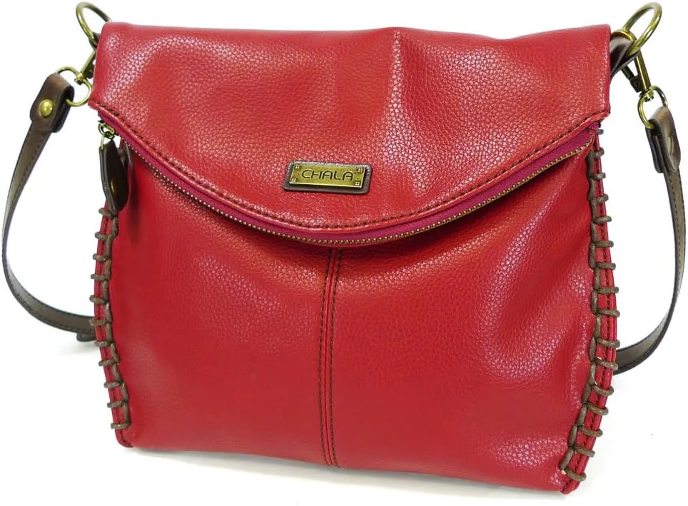 CHALA Group Charming Crossbody Bag With Flap Top and Zipper,Black Cross-Body Purse with New Purse Charm -2024