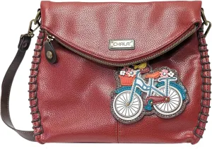 CHALA Group Charming Crossbody Bag With Flap Top and Zipper,Black Cross-Body Purse with New Purse Charm -2024