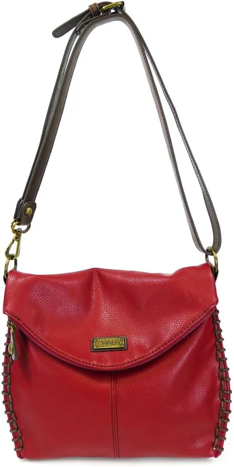 CHALA Group Charming Crossbody Bag With Flap Top and Zipper,Black Cross-Body Purse with New Purse Charm -2024
