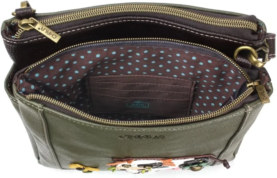 CHALA Merry Messenger RFID Protected Women Faux Leather Shoulder Purse with Adjustable Crossbody Strap
