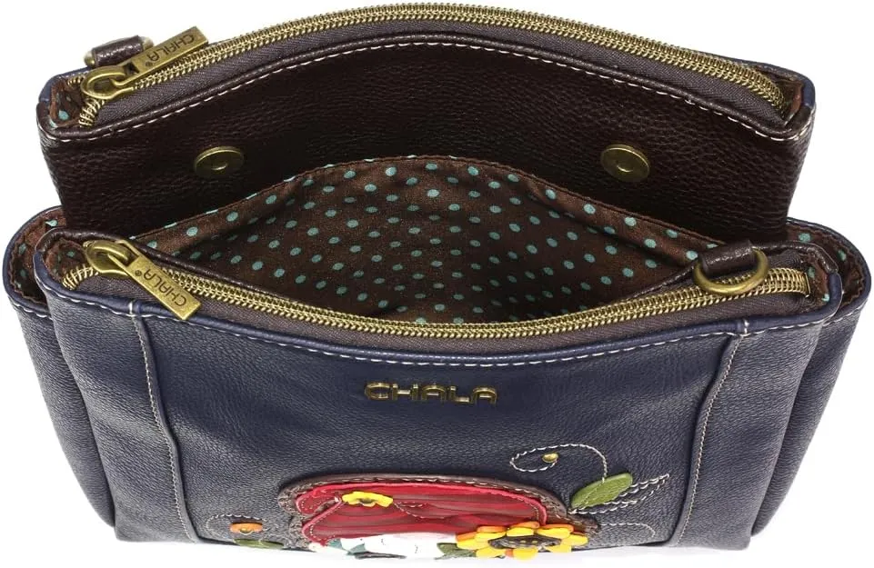 CHALA Merry Messenger RFID Protected Women Faux Leather Shoulder Purse with Adjustable Crossbody Strap