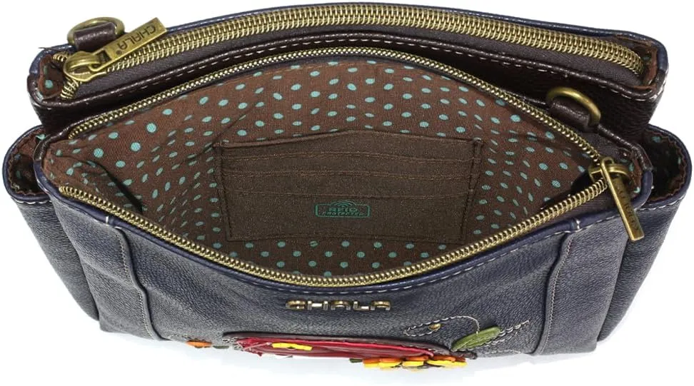CHALA Merry Messenger RFID Protected Women Faux Leather Shoulder Purse with Adjustable Crossbody Strap