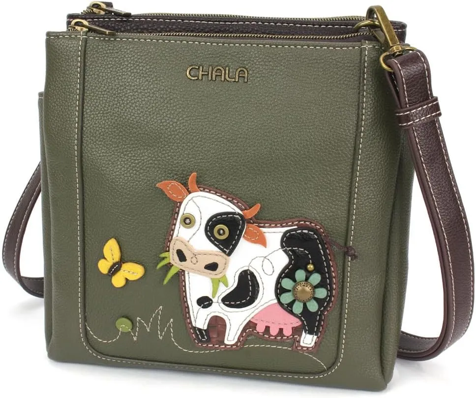 CHALA Merry Messenger RFID Protected Women Faux Leather Shoulder Purse with Adjustable Crossbody Strap