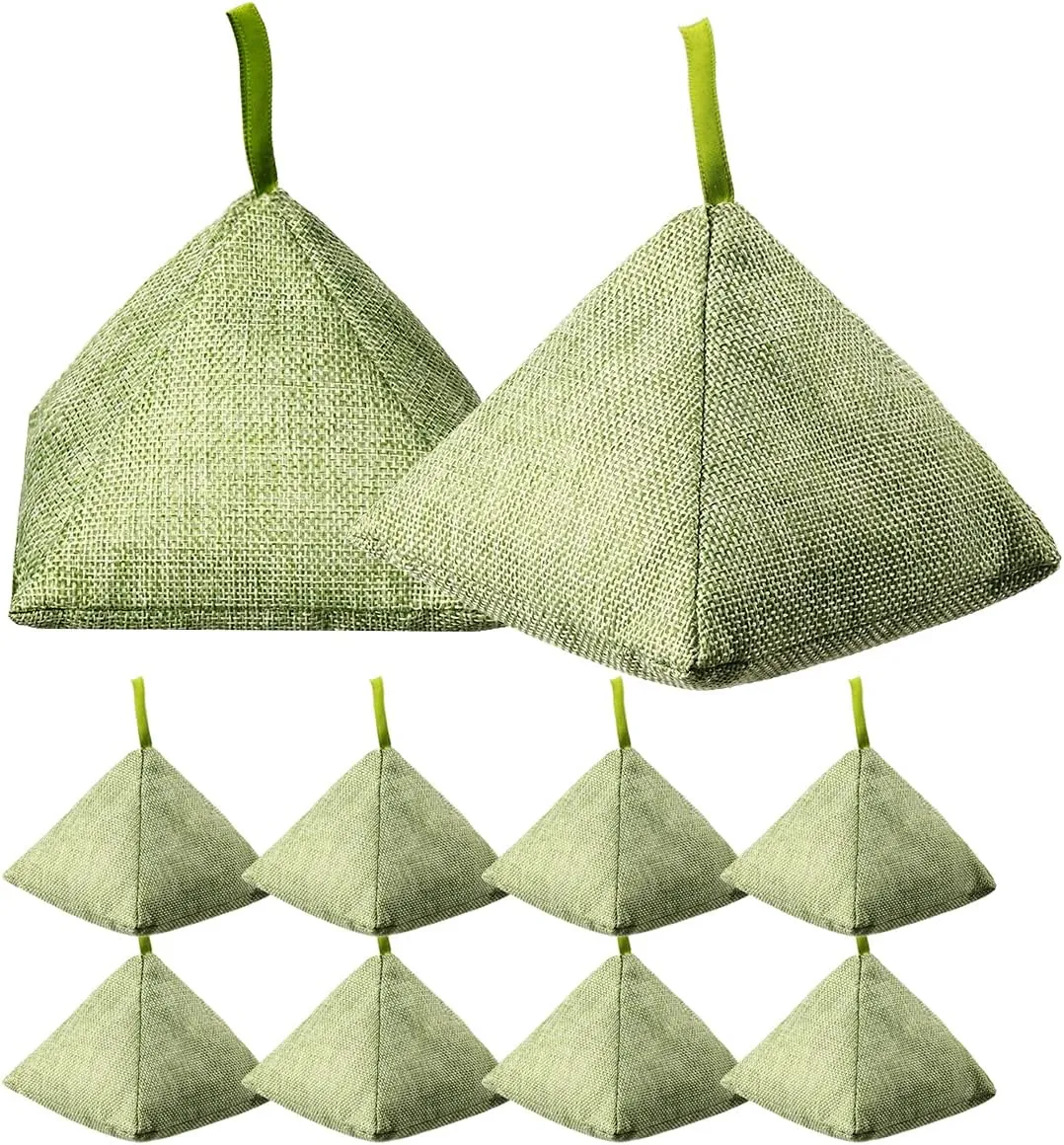 Charcoal Bamboo Bags nature fresh charcoal bags Activated Charcoal Odor Absorber Eliminator Bag (8, Green)