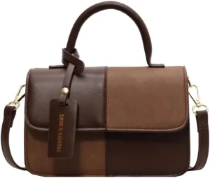 Checkered Shoulder Bag for Women,Small Leather Crossbody Bag,Fall Trendy Luxury Handbags Top-Handle Purse With Strap