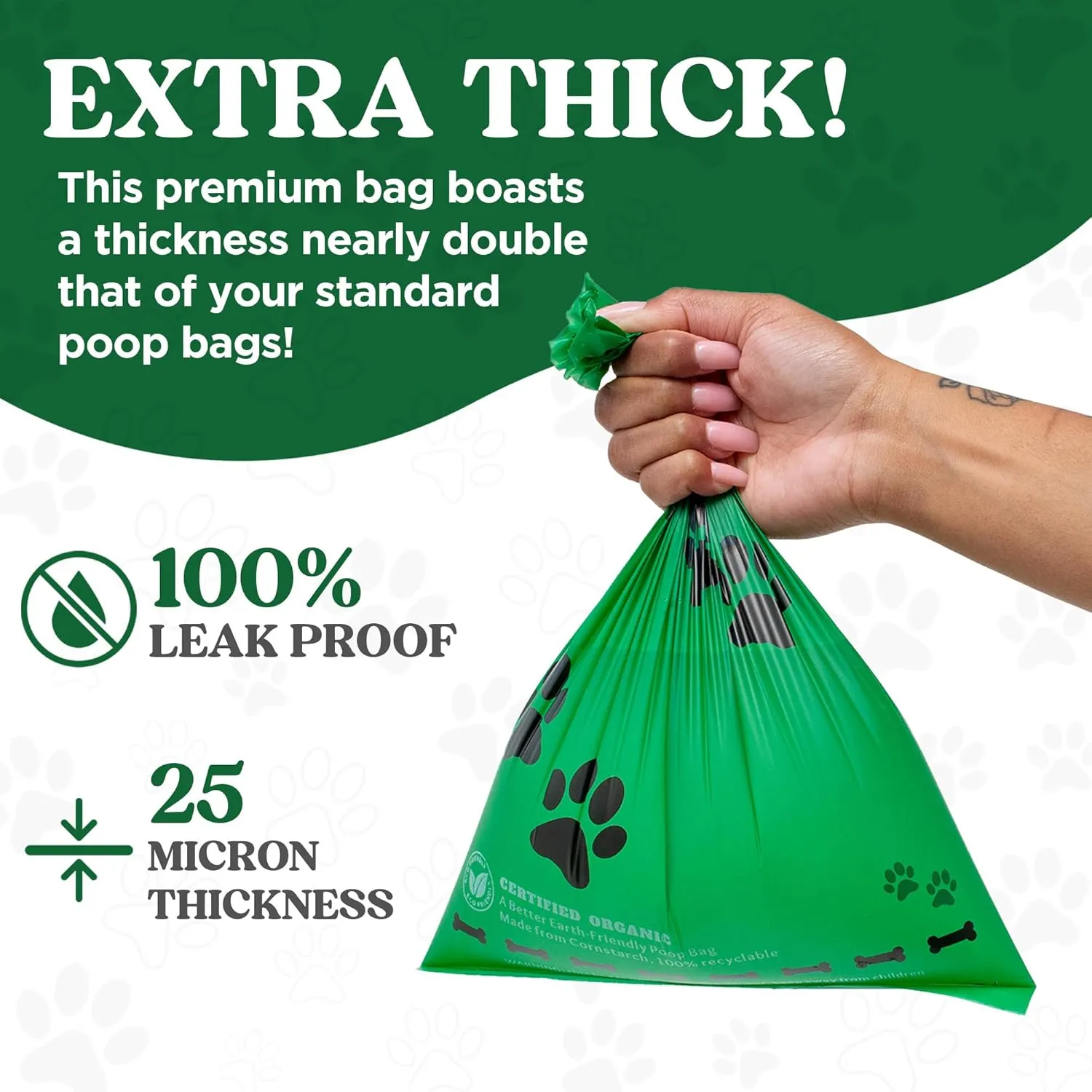 ChicPet Premium Dog Waste Bags, All-Natural, Fresh Lavender Scent, Great for Small and Large Dogs, Extra-thick and Durable, Easy-Open, Leak Proof, 10 Bags Per Roll, 9 Rolls