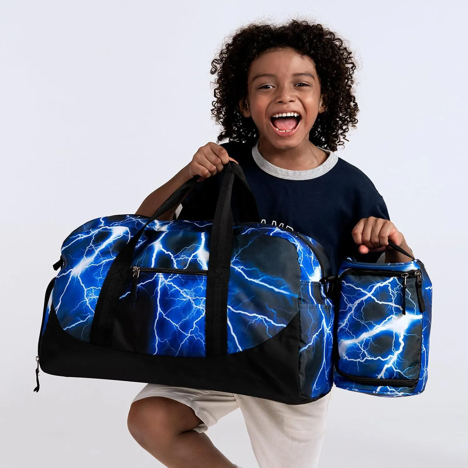 Choco Mocha Kids Duffle Bag - Boys & Toddlers Travel & Overnight Bag - Blue-Green