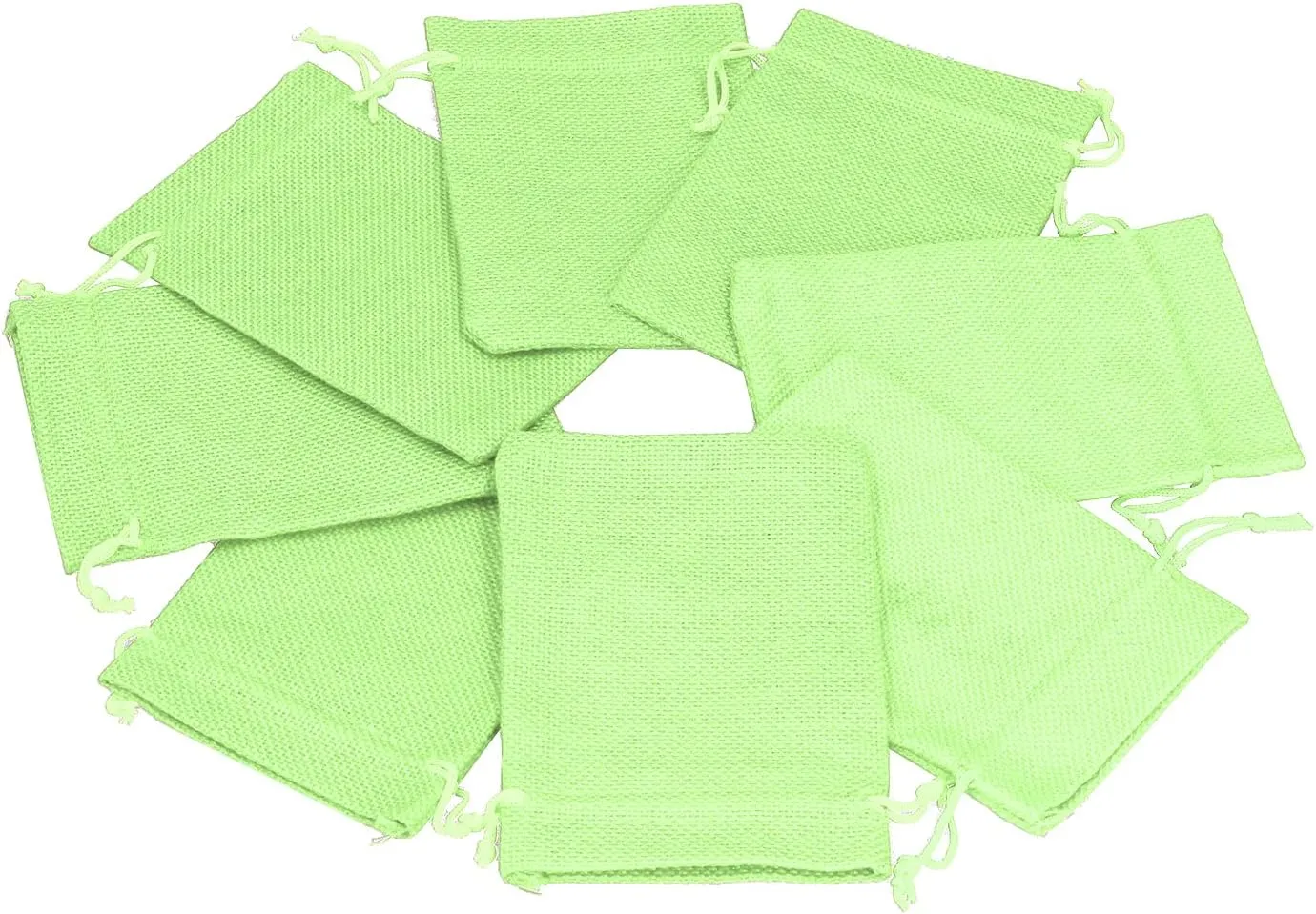 Christmas Drawstring Bag Unique Design 24PCS For Advent Calendar Gift Felt Polyester (Green)
