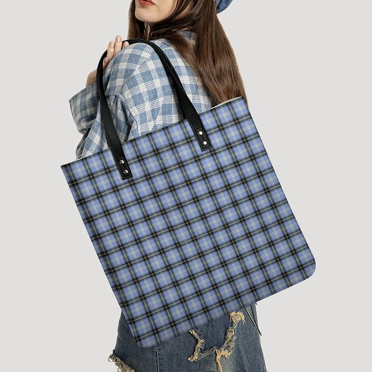 Clan MacArthur Arthur Fashionable All Printed Leather Handbag Unisex