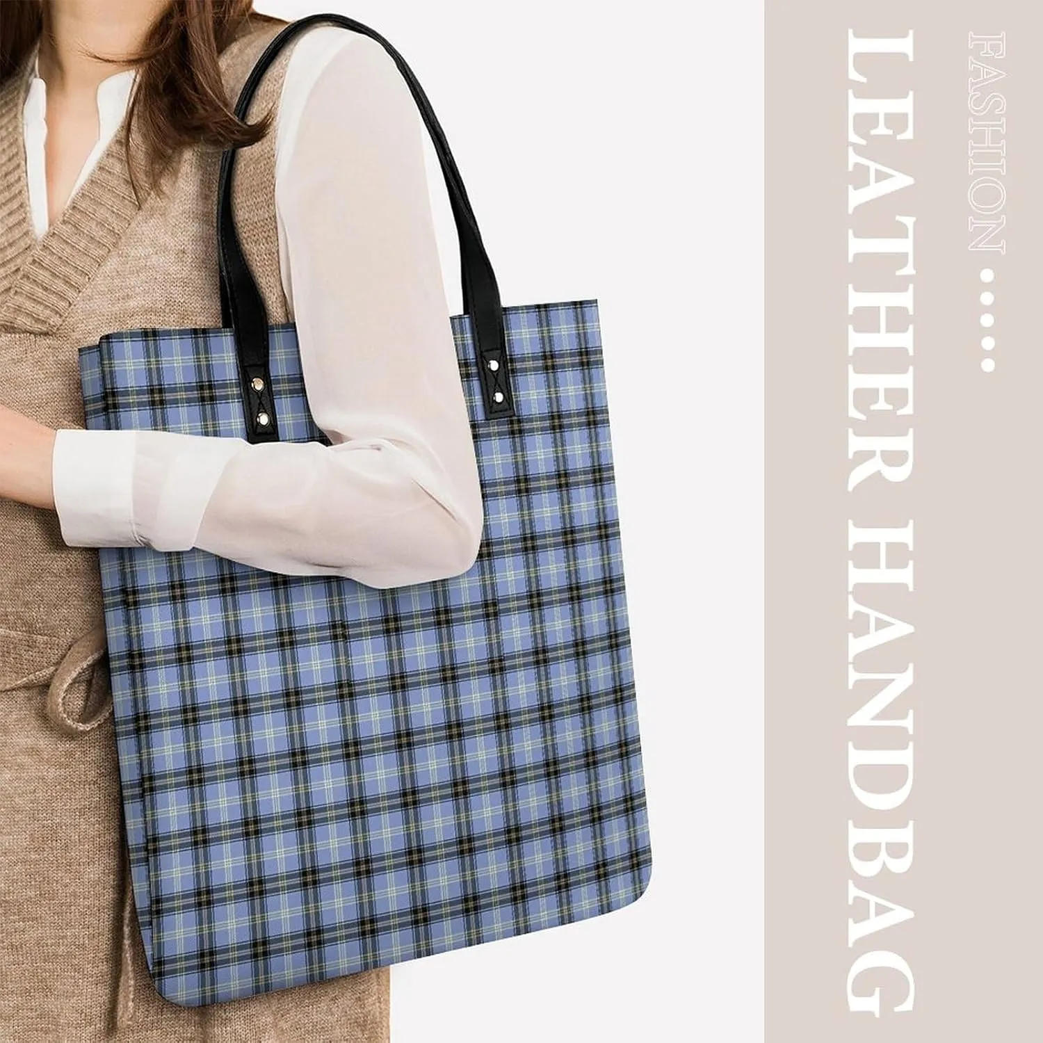 Clan MacArthur Arthur Fashionable All Printed Leather Handbag Unisex