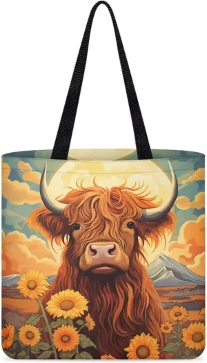 Cloth Tote Bag for Women Girls Reusable Grocery Bags