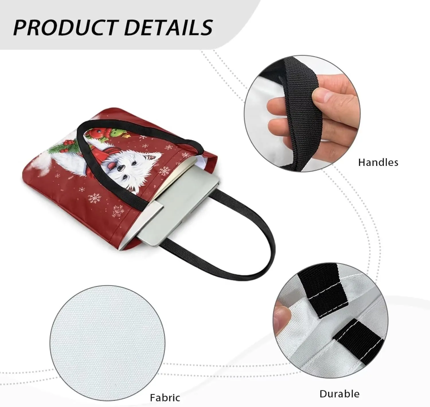 Cloth Tote Bag for Women Girls Reusable Grocery Bags