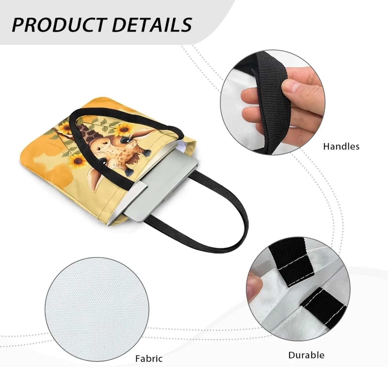 Cloth Tote Bag for Women Girls Reusable Grocery Bags
