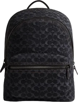 Coach Charter Backpack, Black Denim