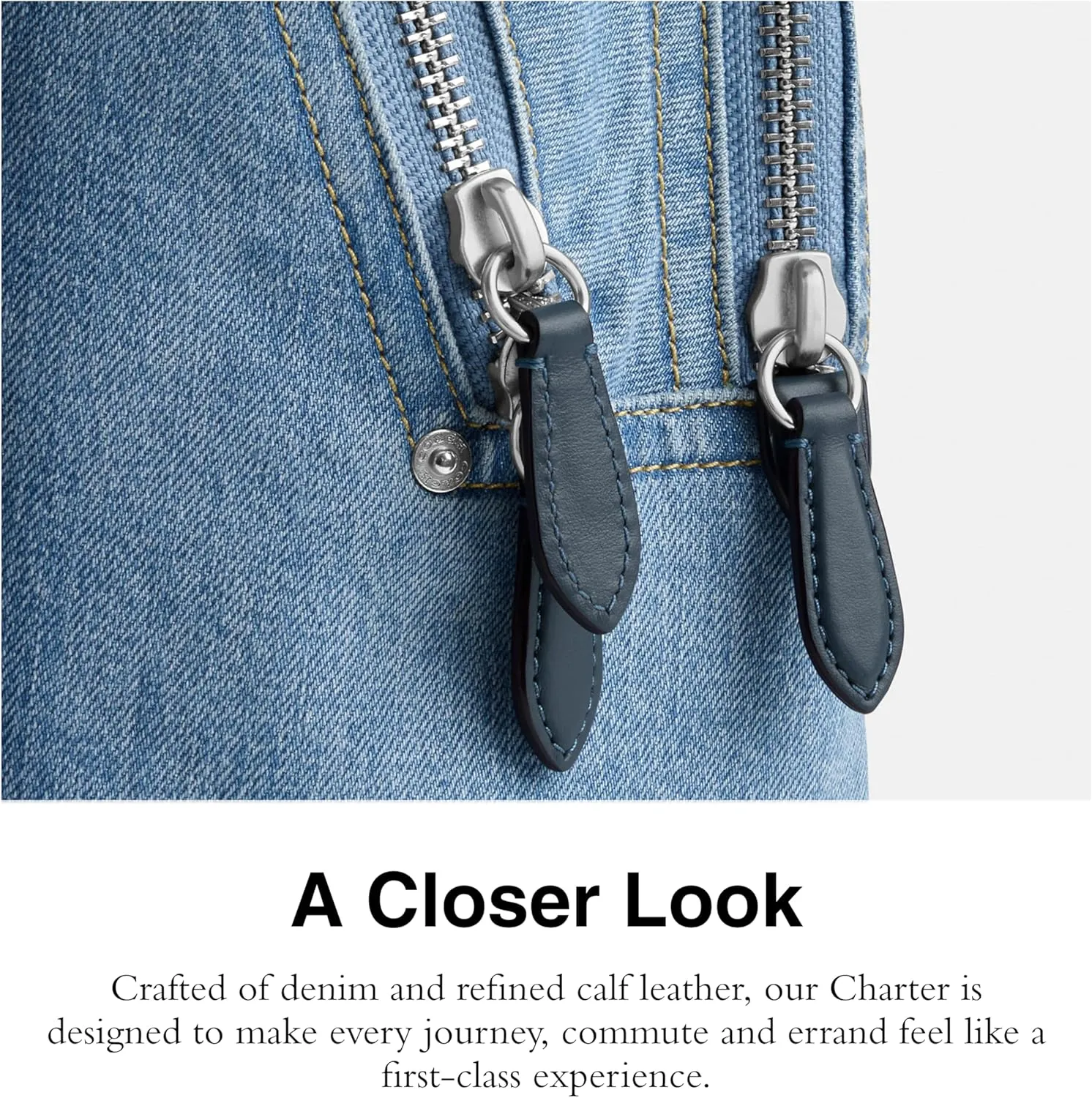 Coach Charter Backpack, Indigo Denim