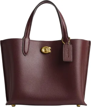 COACH Willow Tote 24, B4/Merlot