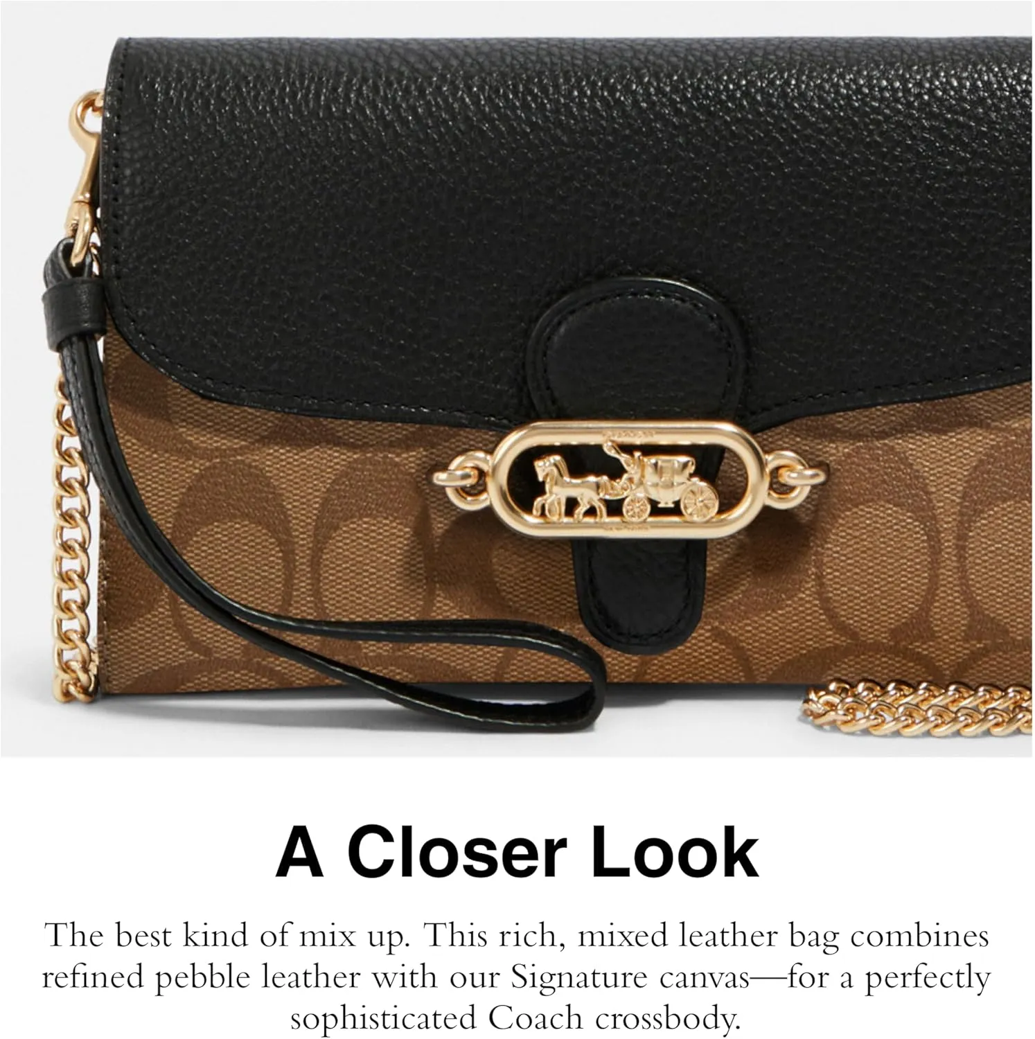 Coach Women's Signature Elle Hardware Chain Crossbody