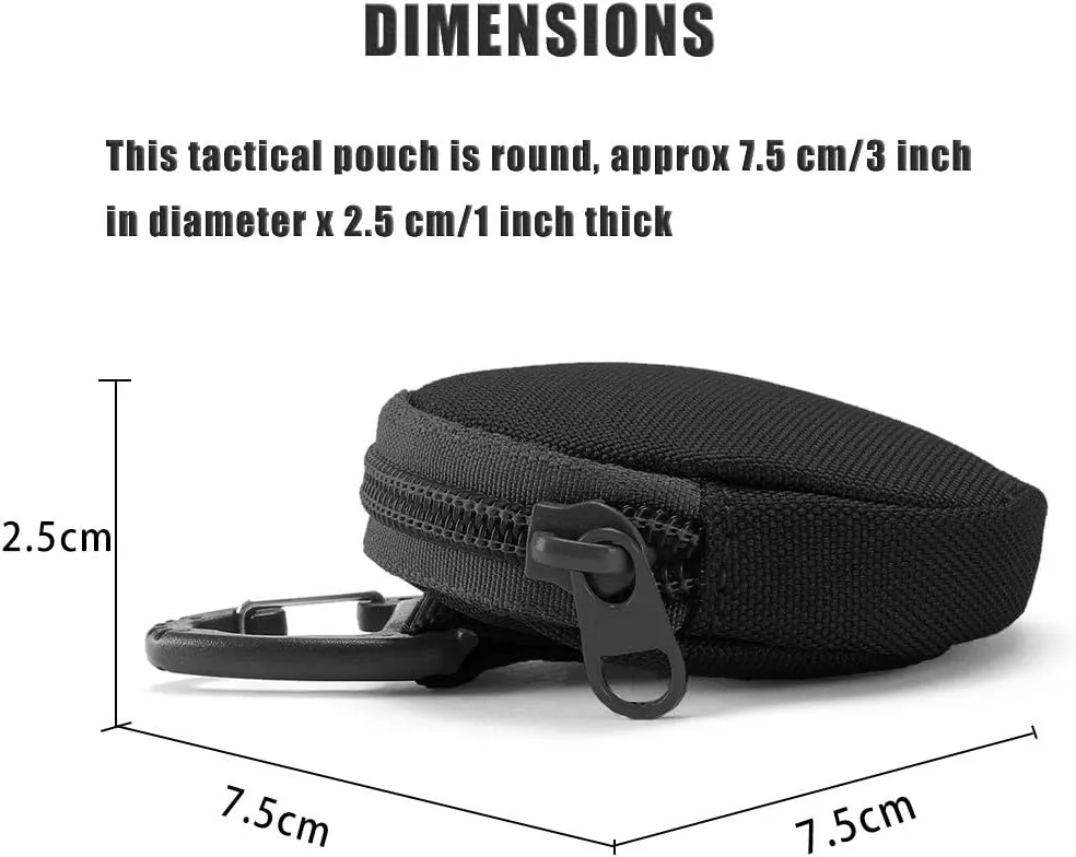 Coin Pouch, Small Coin Purse Keychain, Professional EDC Pouch Accessories Case for Military Gear Bags, Little Change Wallet, Wireless Headset Pack.