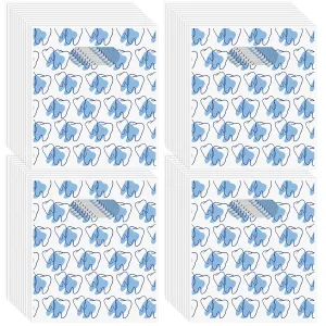 Colarr 400 Pcs Tooth Patient Care Dental Bags 9 x 8 Inches Plastic Merchandise Bags Dental Bags for Patients Dental Clinics Patient Encouragement Gifts Party Favors (Stylish Style)