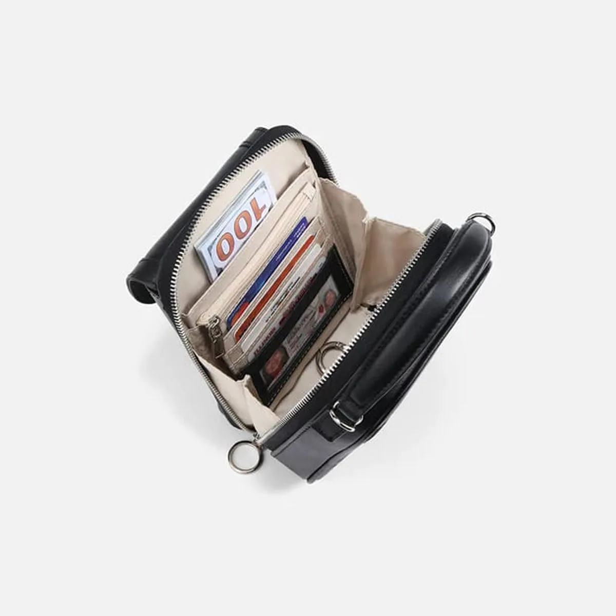 Collaboraten1 Crossbody Leather Bag, Anti-Theft Cell Phone Purse Crossbody for Women Secure Zipper & Magnetic Snap Closure