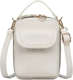 Collaboraten1 Crossbody Leather Bag, Anti-Theft Cell Phone Purse Crossbody for Women Secure Zipper & Magnetic Snap Closure